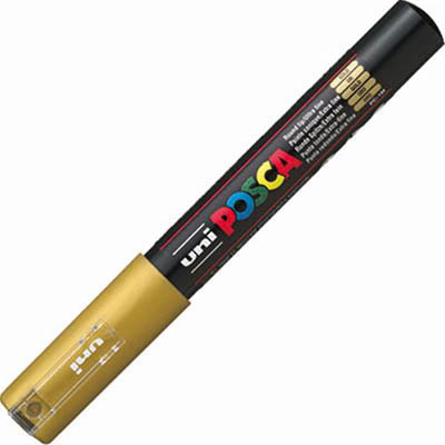Image for POSCA PC-1M PAINT MARKER BULLET EXTRA FINE 1.0MM GOLD from That Office Place PICTON