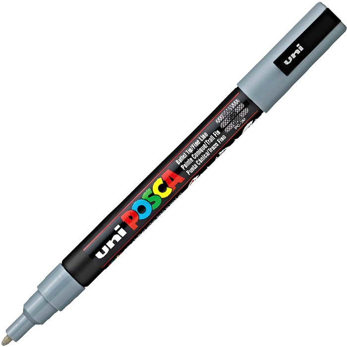 Image for POSCA PC-1M PAINT MARKER BULLET EXTRA FINE 1.0MM GREY from Memo Office and Art