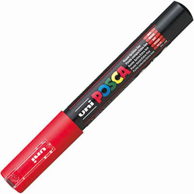 Image for POSCA PC-1M PAINT MARKER BULLET EXTRA FINE 1.0MM RED from Australian Stationery Supplies
