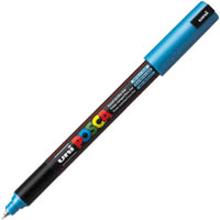 posca pc-1mr paint marker bullet ultra fine 0.7mm metallic blue