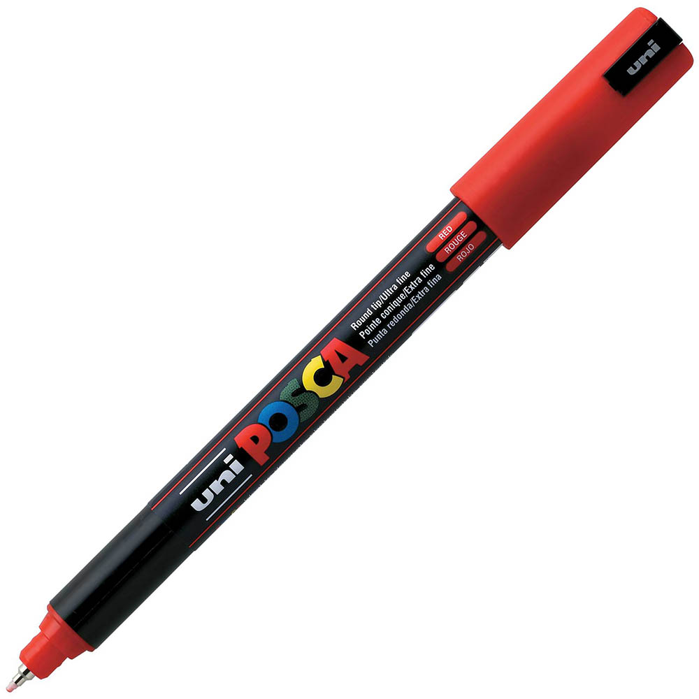 Image for POSCA PC-1MR PAINT MARKER BULLET ULTRA FINE 0.7MM RED from York Stationers
