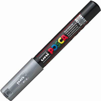 Image for POSCA PC-1M PAINT MARKER BULLET EXTRA FINE 1.0MM SILVER from Australian Stationery Supplies