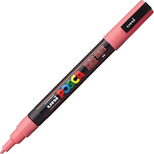 posca pc-3m paint marker bullet fine 1.3mm coral pink