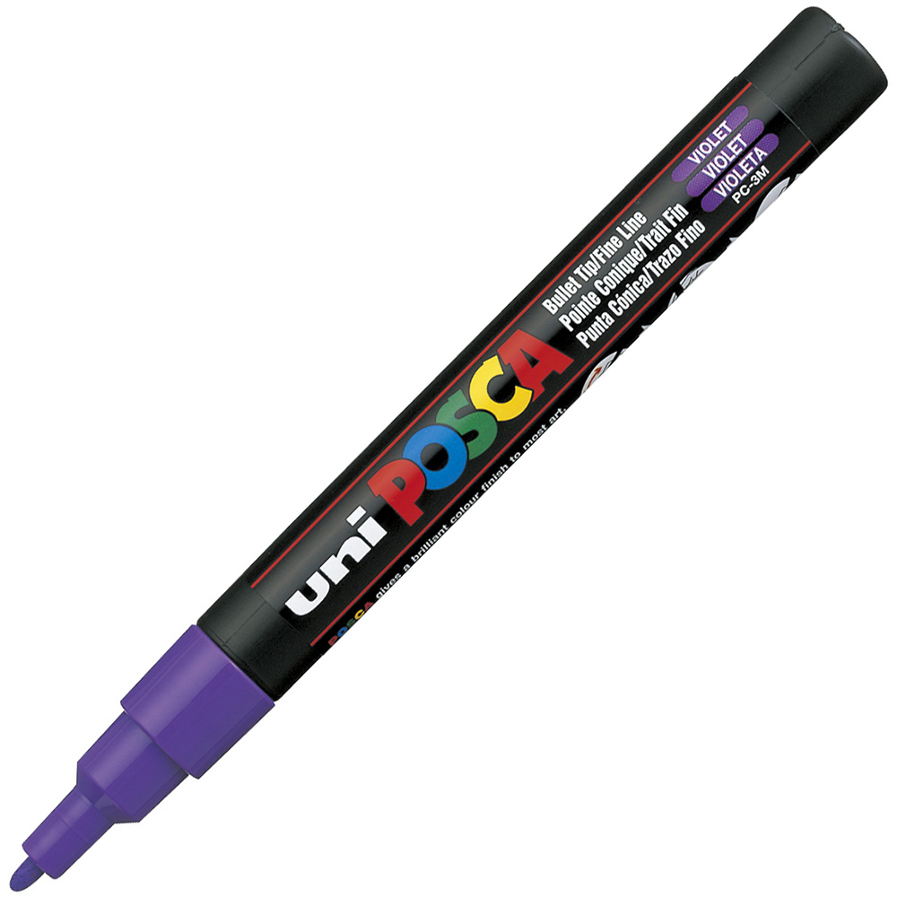 Image for POSCA PC-3M PAINT MARKER BULLET FINE 1.3MM VIOLET from York Stationers