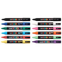 posca pc-5m paint marker bullet medium 2.5mm assorted box 12