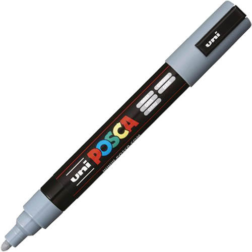 Image for POSCA PC-5M PAINT MARKER BULLET MEDIUM 2.5MM GREY from Memo Office and Art
