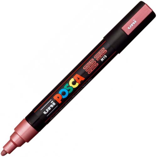 Image for POSCA PC-5M PAINT MARKER BULLET MEDIUM 2.5MM METALLIC RED from York Stationers