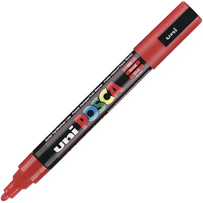 Image for POSCA PC-5M PAINT MARKER BULLET MEDIUM 2.5MM RED from That Office Place PICTON