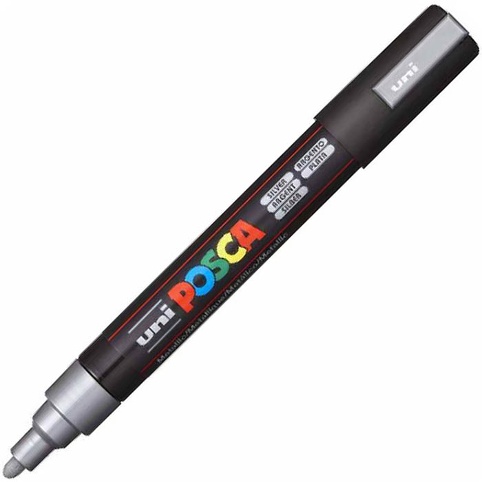 Image for POSCA PC-5M PAINT MARKER BULLET MEDIUM 2.5MM SILVER from Memo Office and Art
