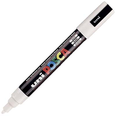 Image for POSCA PC-5M PAINT MARKER BULLET MEDIUM 2.5MM WHITE from Office Express