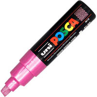 posca pc-8k paint marker chisel broad 8mm metallic pink