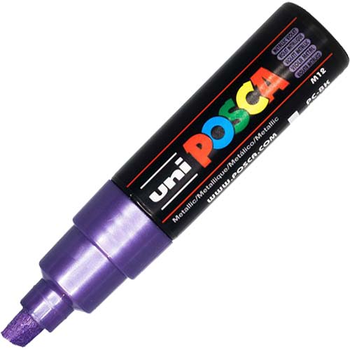Image for POSCA PC-8K PAINT MARKER CHISEL BROAD 8MM METALLIC VIOLET from Memo Office and Art