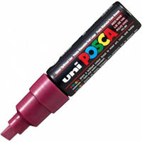 posca pc-8k paint marker chisel broad 8mm red wine