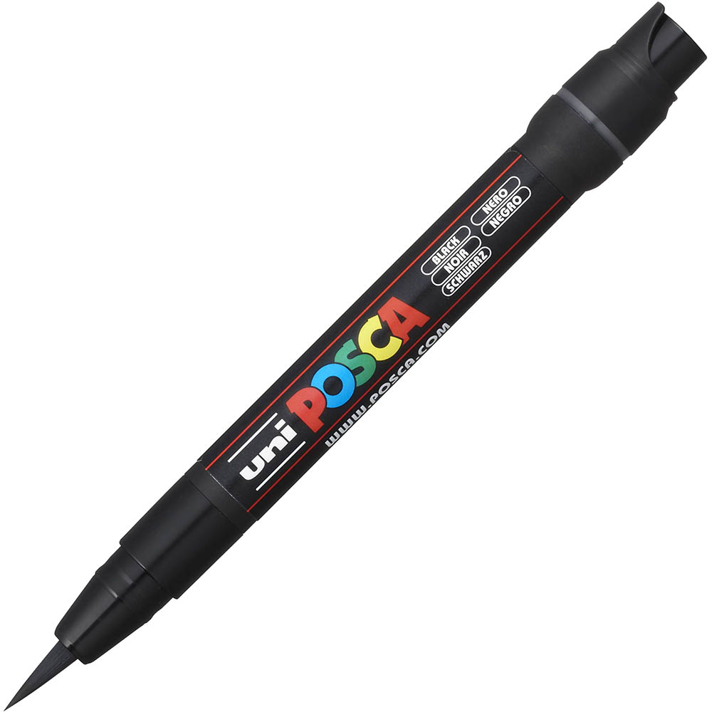Image for POSCA PCF-350 PAINT MARKER BRUSH TIP BLACK from Mitronics Corporation