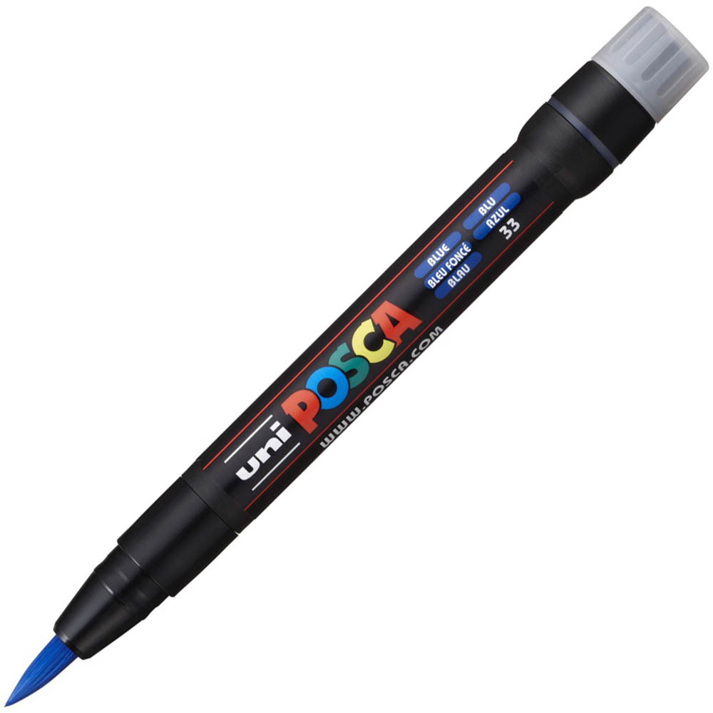 Image for POSCA PCF-350 PAINT MARKER BRUSH TIP BLUE from Memo Office and Art