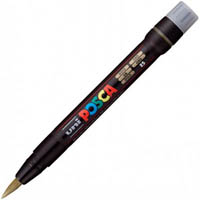 posca pcf-350 paint marker brush tip gold
