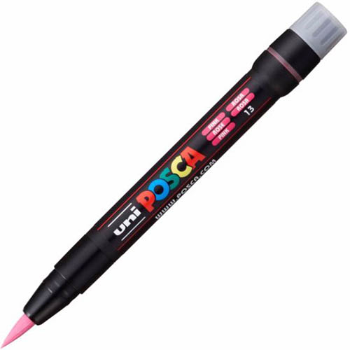 Image for POSCA PCF-350 PAINT MARKER BRUSH TIP PINK from Memo Office and Art