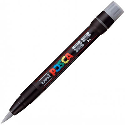 Image for POSCA PCF-350 PAINT MARKER BRUSH TIP SILVER from Memo Office and Art