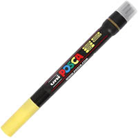 posca pcf-350 paint marker brush tip yellow