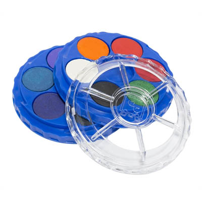 Image for EDUCATIONAL COLOURS STACK-TWIST WATERCOLOUR PAINT DISC ASSORTED PACK 12 from Clipboard Stationers & Art Supplies