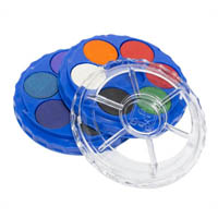 educational colours stack-twist watercolour paint disc assorted pack 12