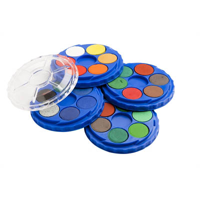 Image for EDUCATIONAL COLOURS STACK-TWIST WATERCOLOUR PAINT DISC ASSORTED PACK 24 from Prime Office Supplies