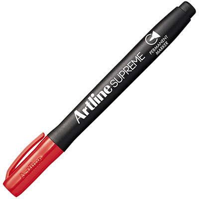 Image for ARTLINE SUPREME ANTIMICROBIAL PERMANENT MARKER BULLET 1.0MM RED from Challenge Office Supplies