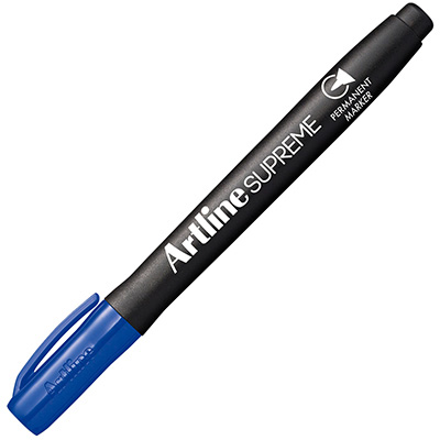 Image for ARTLINE SUPREME ANTIMICROBIAL PERMANENT MARKER BULLET 1.0MM BLUE from Office Heaven