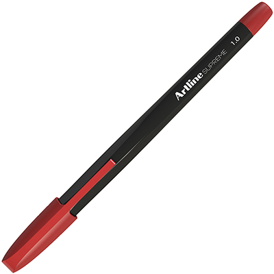 Image for ARTLINE SUPREME BALLPOINT PEN 1.0MM RED BOX 12 from York Stationers