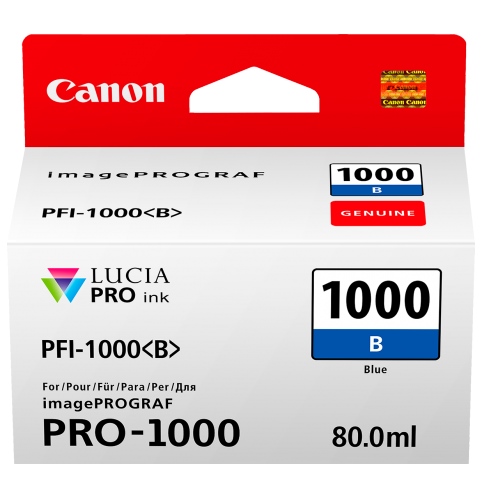 Image for CANON PFI1000B INK CARTRIDGE BLUE from Mitronics Corporation