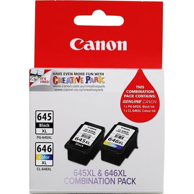Image for CANON PG645XL CL646XL INK CARTRIDGE HIGH YIELD TWIN PACK from Prime Office Supplies
