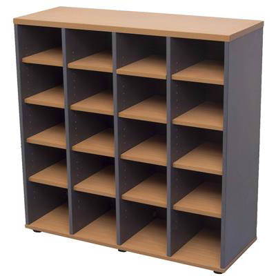 Image for RAPID WORKER PIGEON HOLE UNIT 1040 X 1040 X 380MM BEECH/IRONSTONE from Challenge Office Supplies