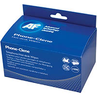 af phone-clene phone wipes anti-bacterial pack 100
