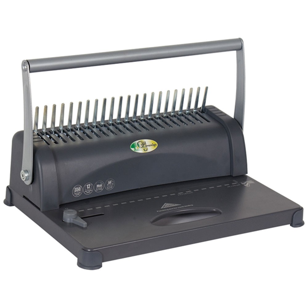 Image for GOLD SOVEREIGN GS12 MANUAL BINDING MACHINE PLASTIC COMB GREY from Memo Office and Art