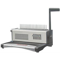 initiative mins68 manual binding machine plastic comb grey