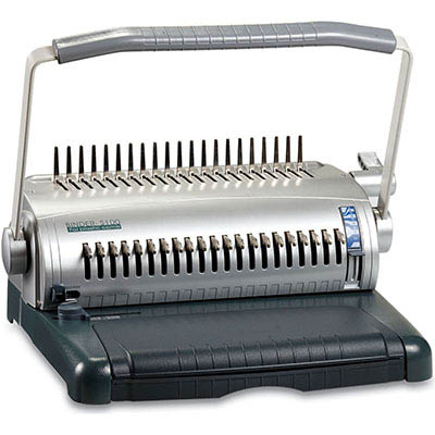 Image for QUPA S100 MANUAL BINDING MACHINE PLASTIC COMB GREY from York Stationers