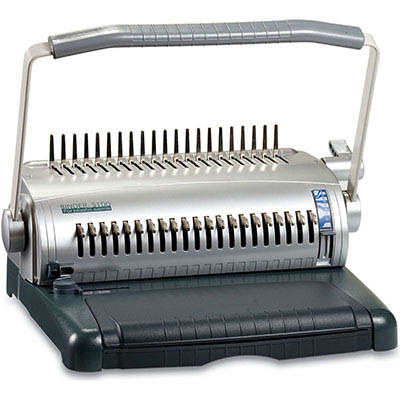 Image for QUPA S100 MANUAL BINDING MACHINE PLASTIC COMB GREY from Office Heaven