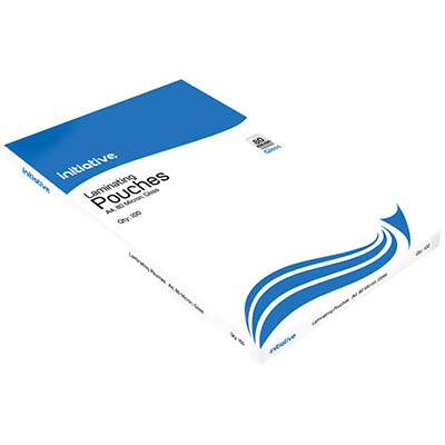 Image for INITIATIVE LAMINATING POUCH 80 MICRON A4 CLEAR PACK 100 from Merv's Stationery