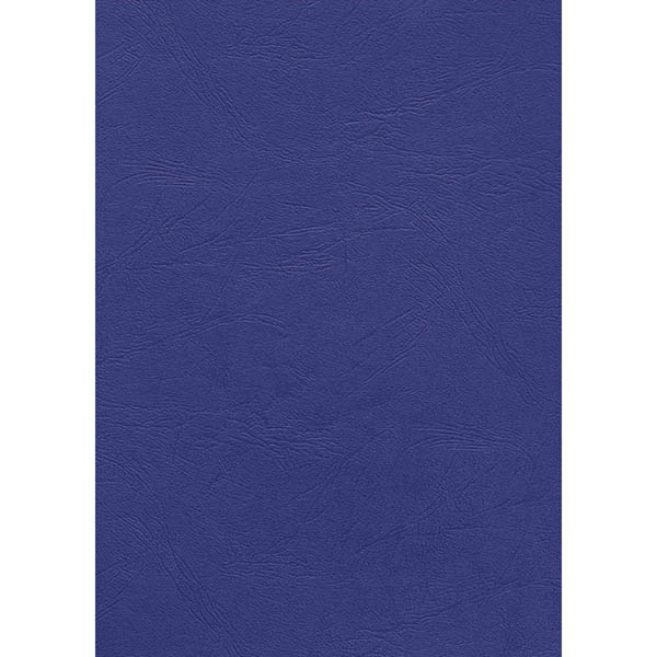 Image for INITIATIVE BINDING COVER LEATHERGRAIN 350GSM A4 BLUE PACK 100 from Office Heaven