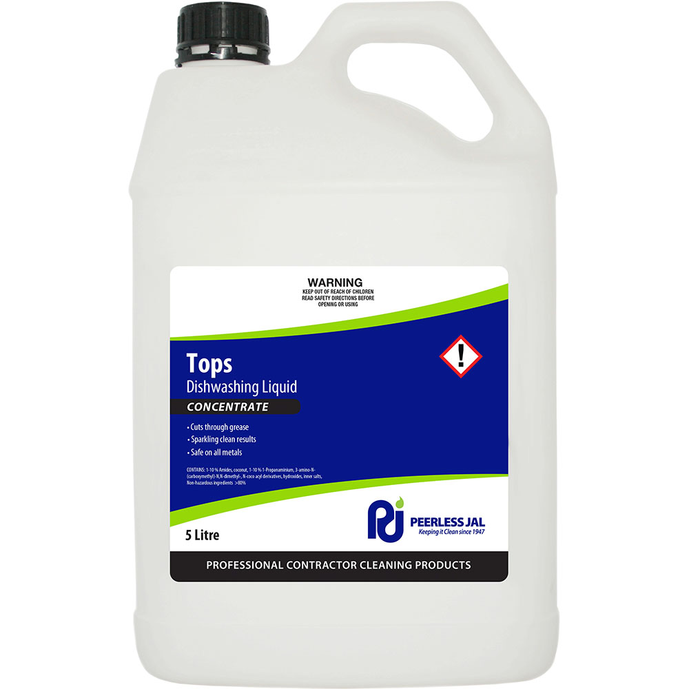 Image for PEERLESS JAL TOPS DISHWASHING LIQUID CONCENTRATE 5 LITRE from That Office Place PICTON