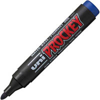 uni-ball pm-122 prockey marker bullet 1.8mm blue box 12