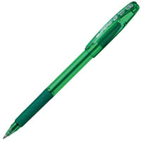pentel bk401 superb g ballpoint pen 0.7mm green box 12