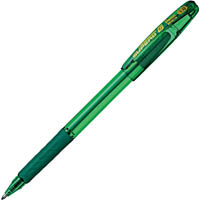 pentel bk401 superb g ballpoint pen 1.0mm green box 12