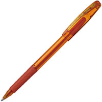 pentel bk401 superb g ballpoint pen 1.0mm orange box 12