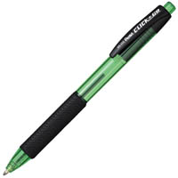 pentel bk450 click n go retractable ballpoint pen 1.0mm green box 12