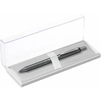 pentel bl407 energel metallic retractable gel ink pen 0.7mm metal black barrel black ink