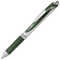 pentel bl77 energel retractable gel ink pen 0.7mm forest green box 12