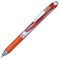 pentel bl77 energel retractable gel ink pen 0.7mm orange box 12