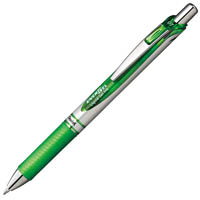 pentel bl77 energel retractable gel ink pen 0.7mm lime green box 12