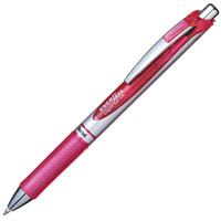 pentel bl77 energel retractable gel ink pen 0.7mm pink box 12